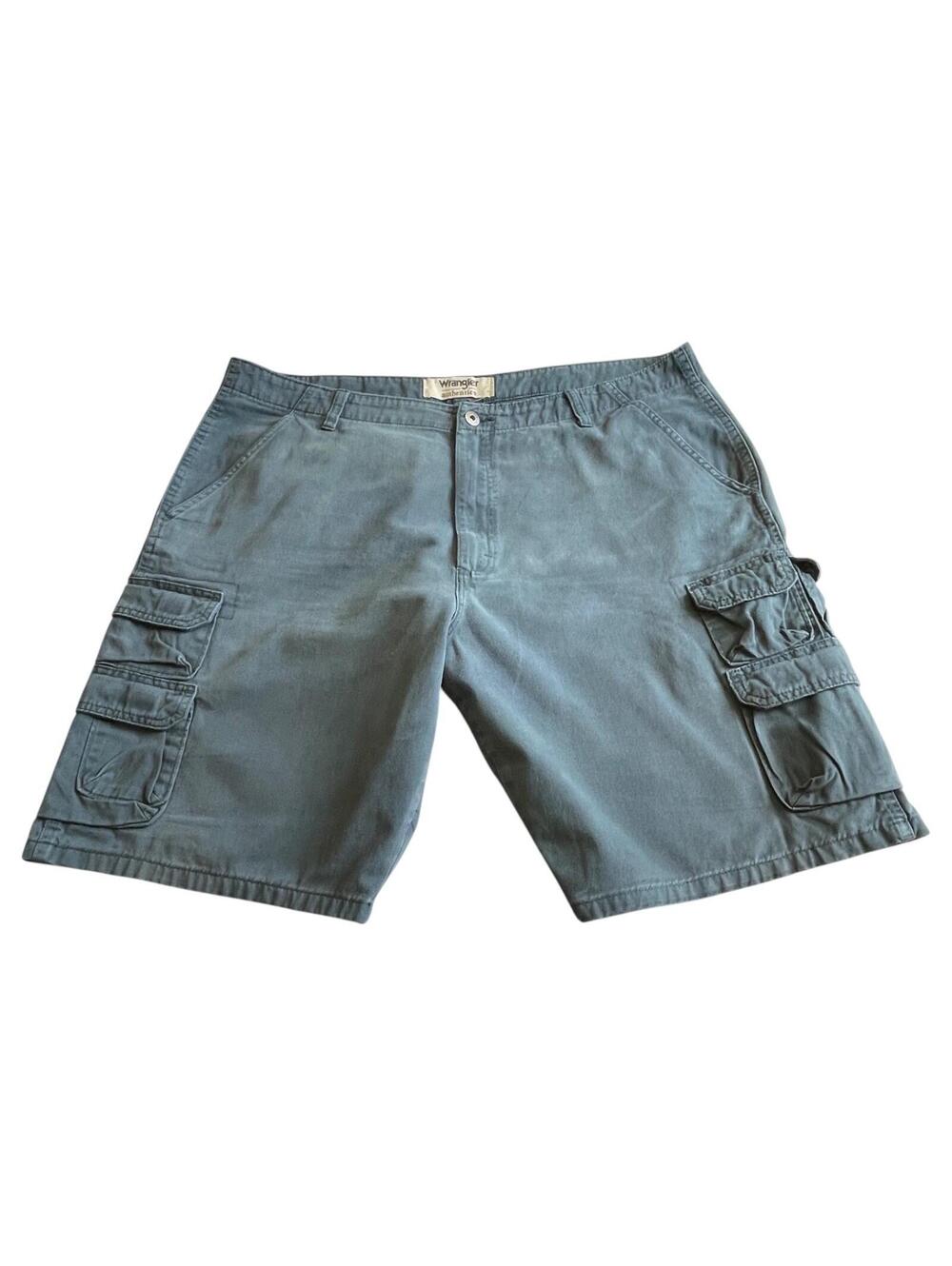 Wrangler Authentics Blue Cargo Shorts Men’s Size 40 Utility Casual 40x10 CLEAN!